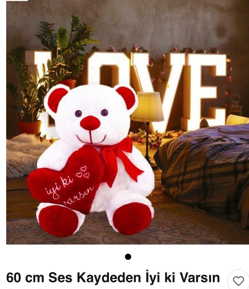 60cm ses kaydeden iyiki varsın ayıcık